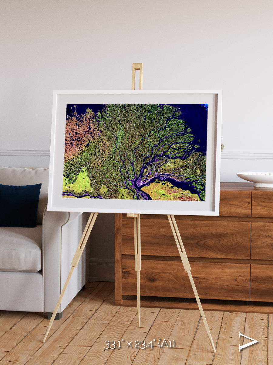 Delta Mosaic, Lena Delta Framed & Mounted Print