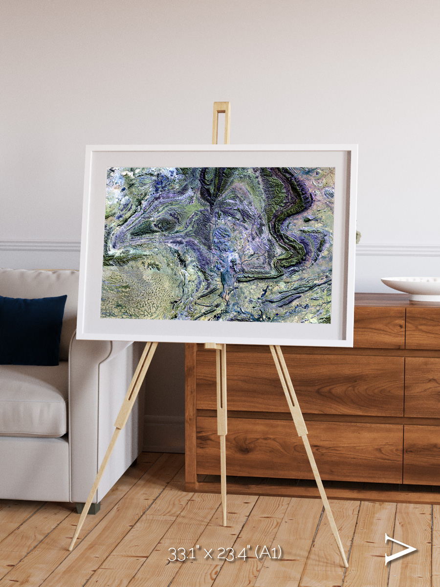 Mountain Textures, MacDonnell Ranges Framed & Mounted Print