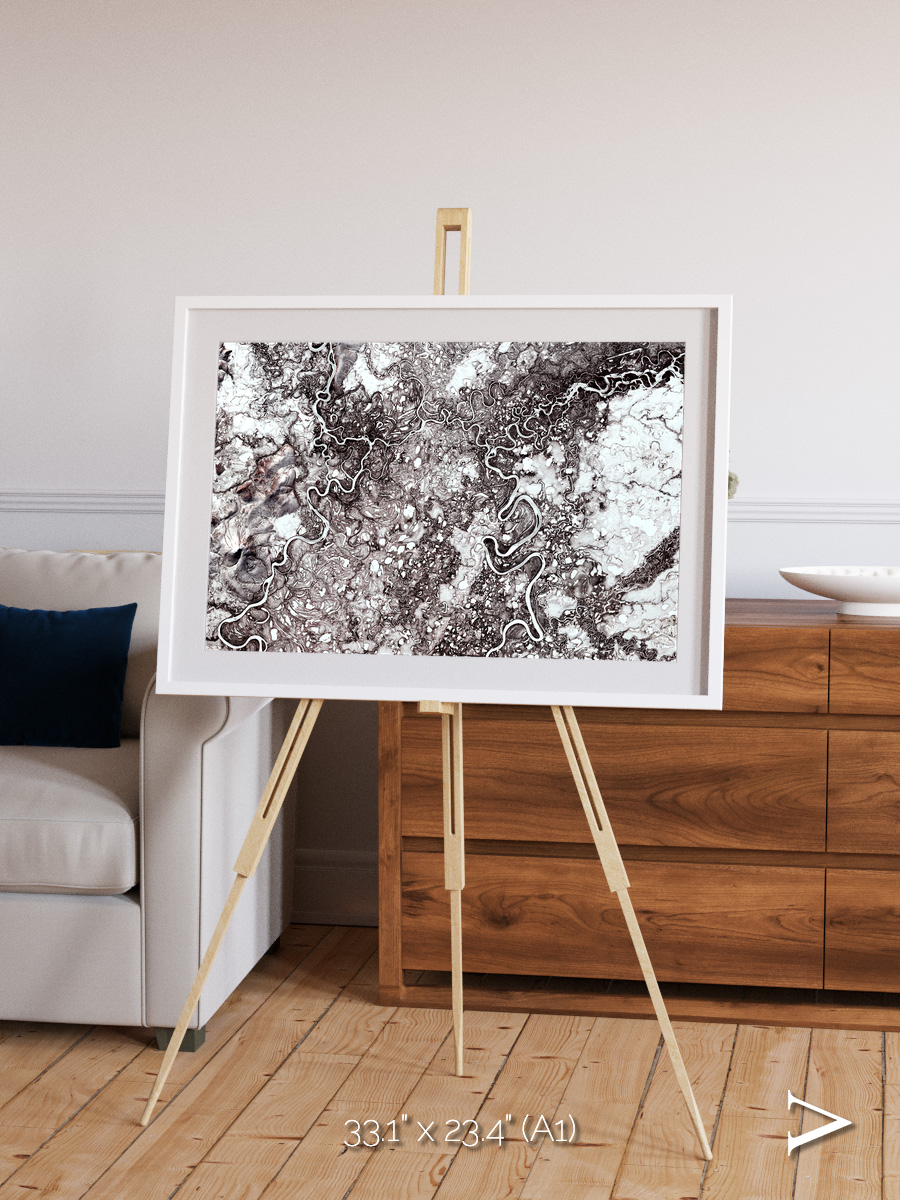 River Threads, Mayn River Framed & Mounted Print