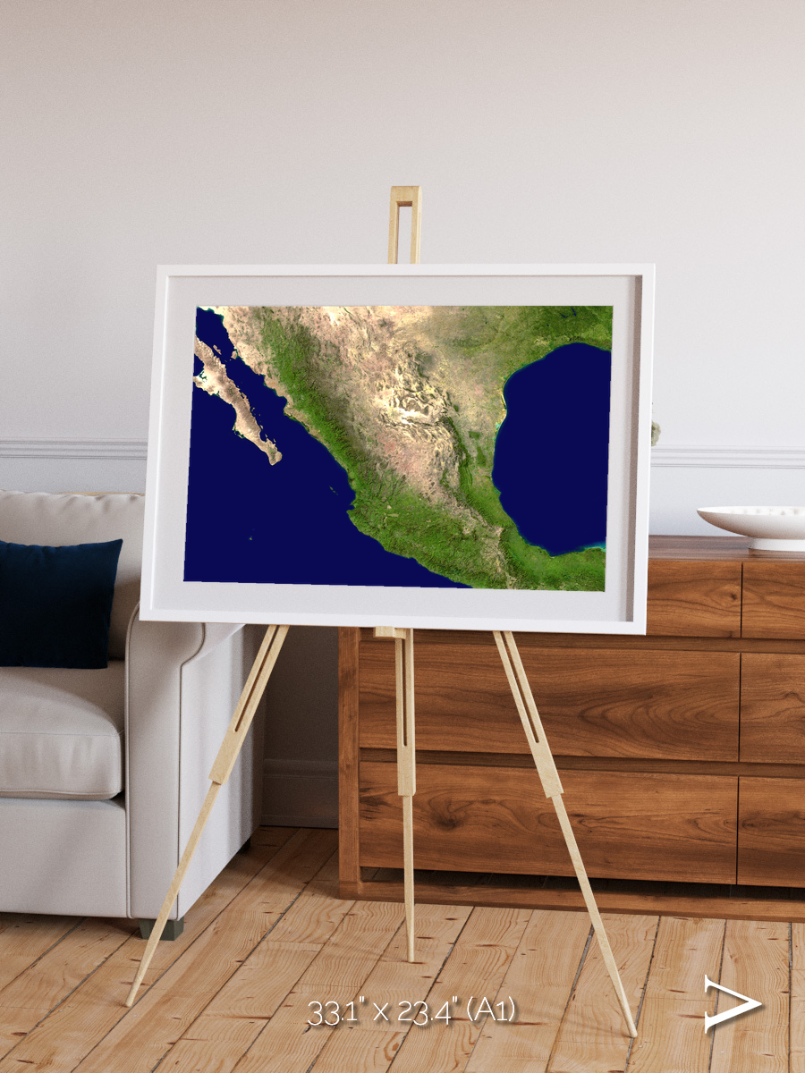 Windwritten Sands, Mexico and Central America Framed & Mounted Print