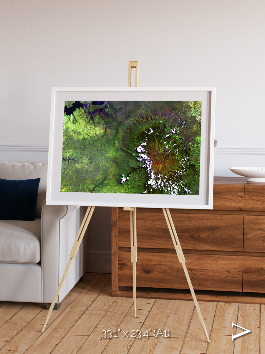 Vortex Trails, Mount Elgon Framed & Mounted Print