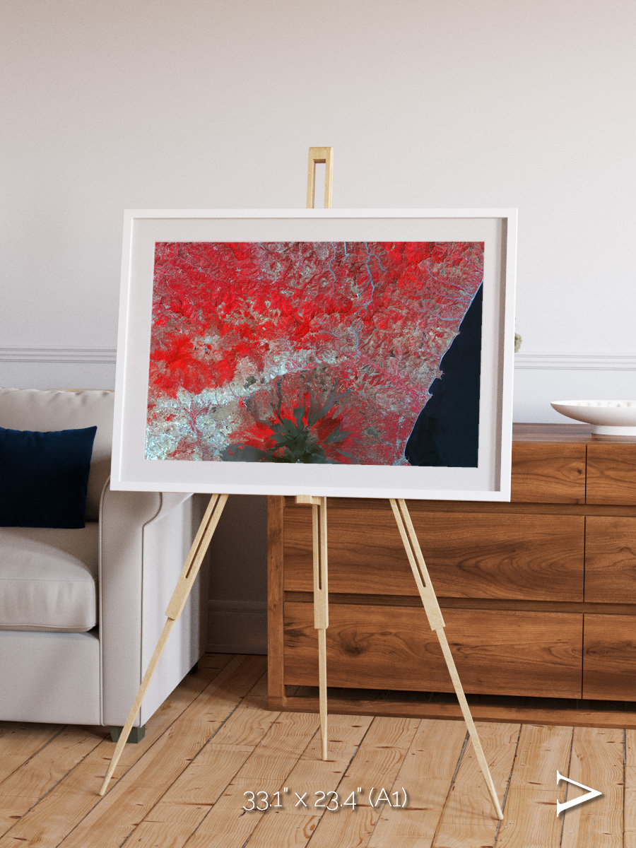 Painted Archipelago, Mt Etna Framed & Mounted Print