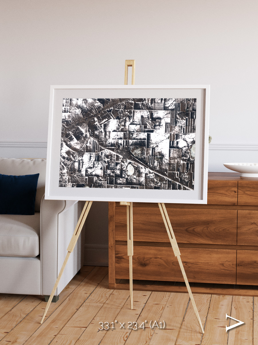 Fertile Threads, Northern Kazakhstan Framed & Mounted Print