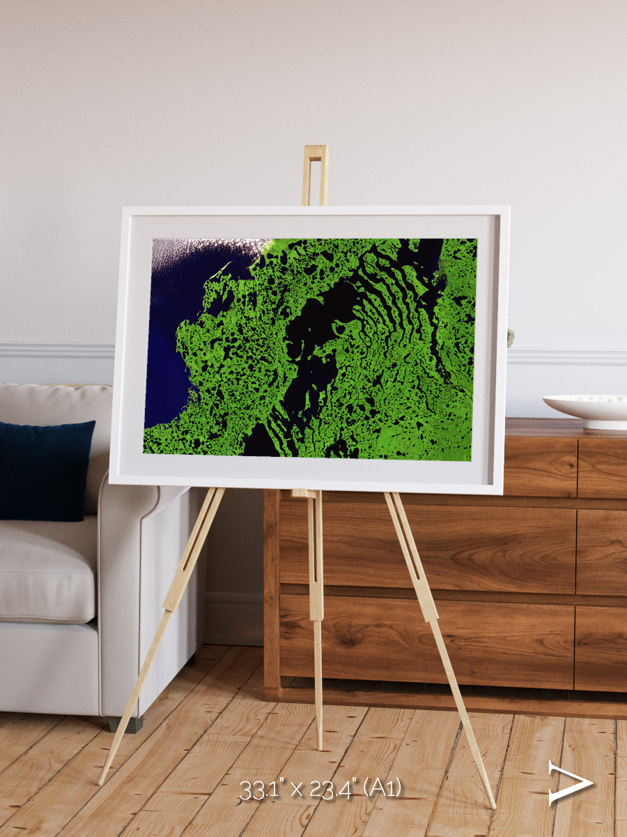 Tundra Reach, Liverpool Bay Framed & Mounted Print