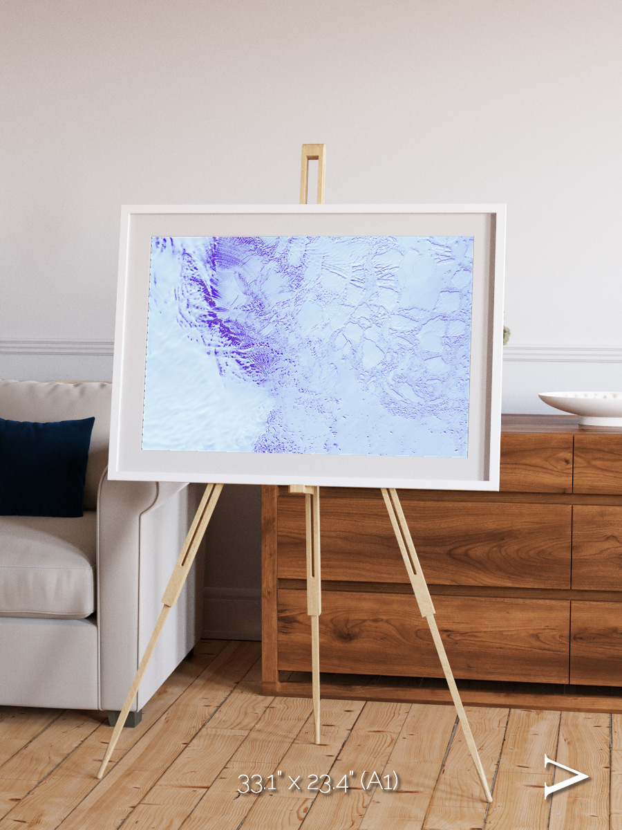 Ice River, Robinson Glacier Framed & Mounted Print