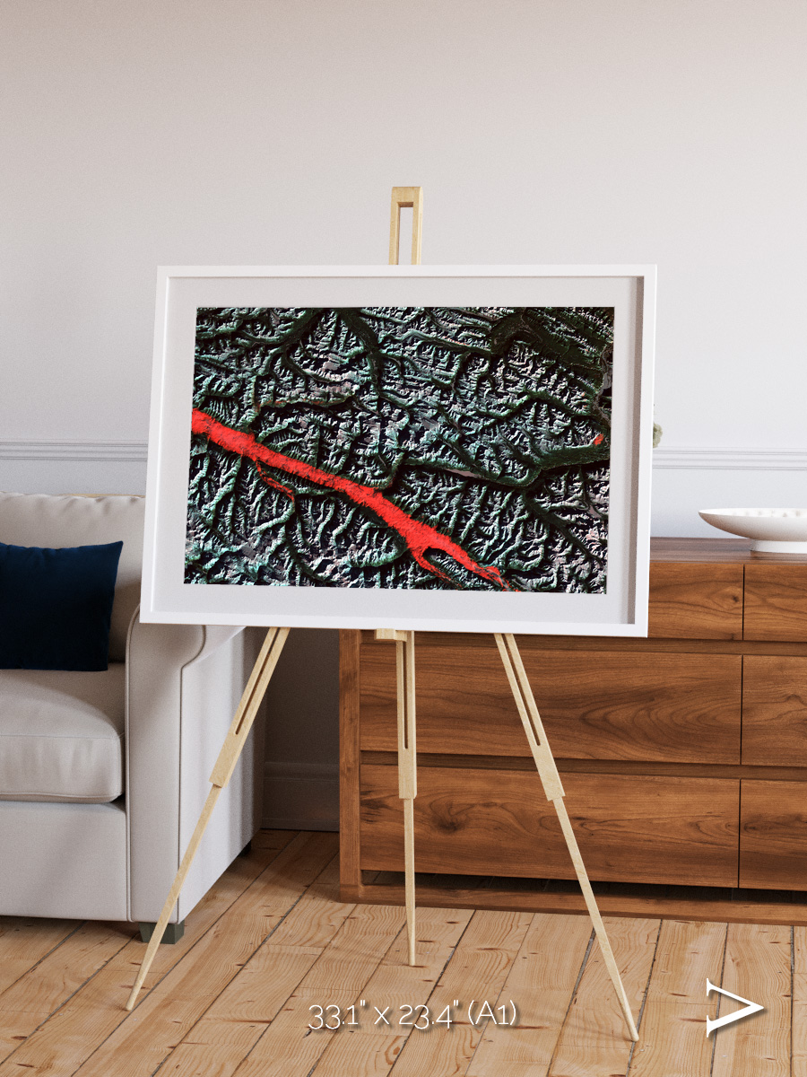 Light in the Trench, Canadian Rockies Framed & Mounted Print