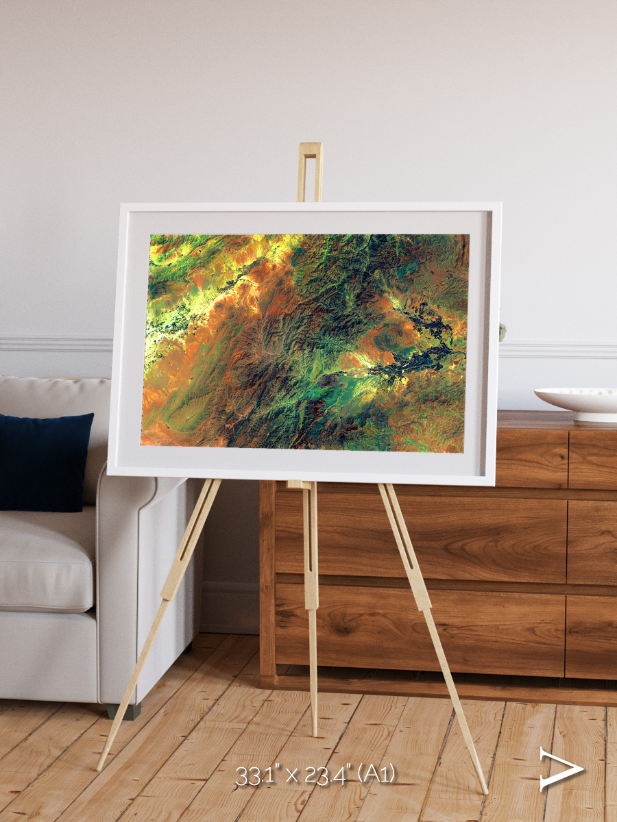 Irrigated Highlands, Eastern Afghanistan Framed & Mounted Print