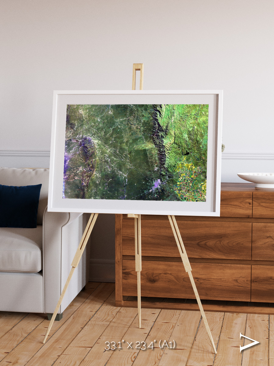 Radiating Plains, San Luis Framed & Mounted Print