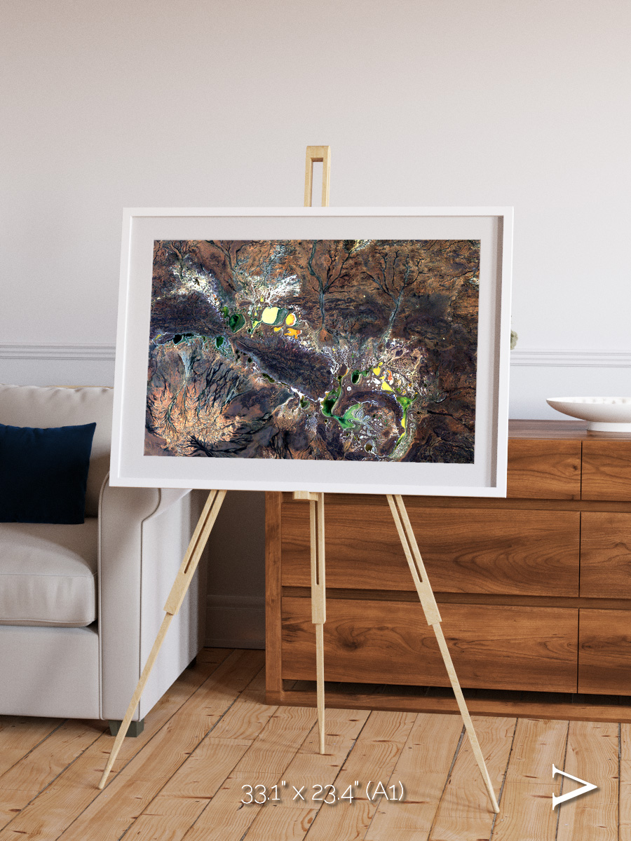 Ancient Impact, Shoemaker Crater Framed & Mounted Print