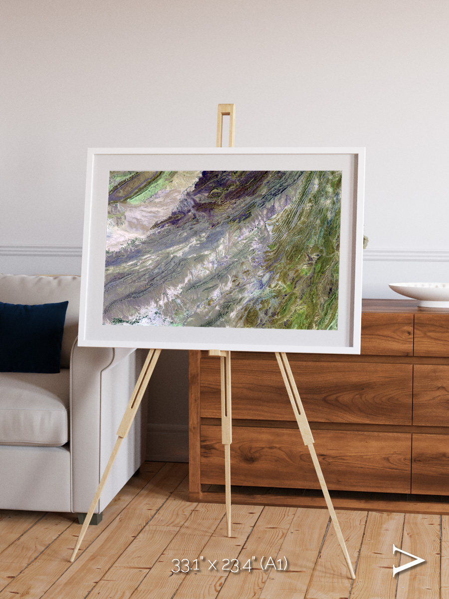 Rugged Relief, Sulaiman Mountains Framed & Mounted Print