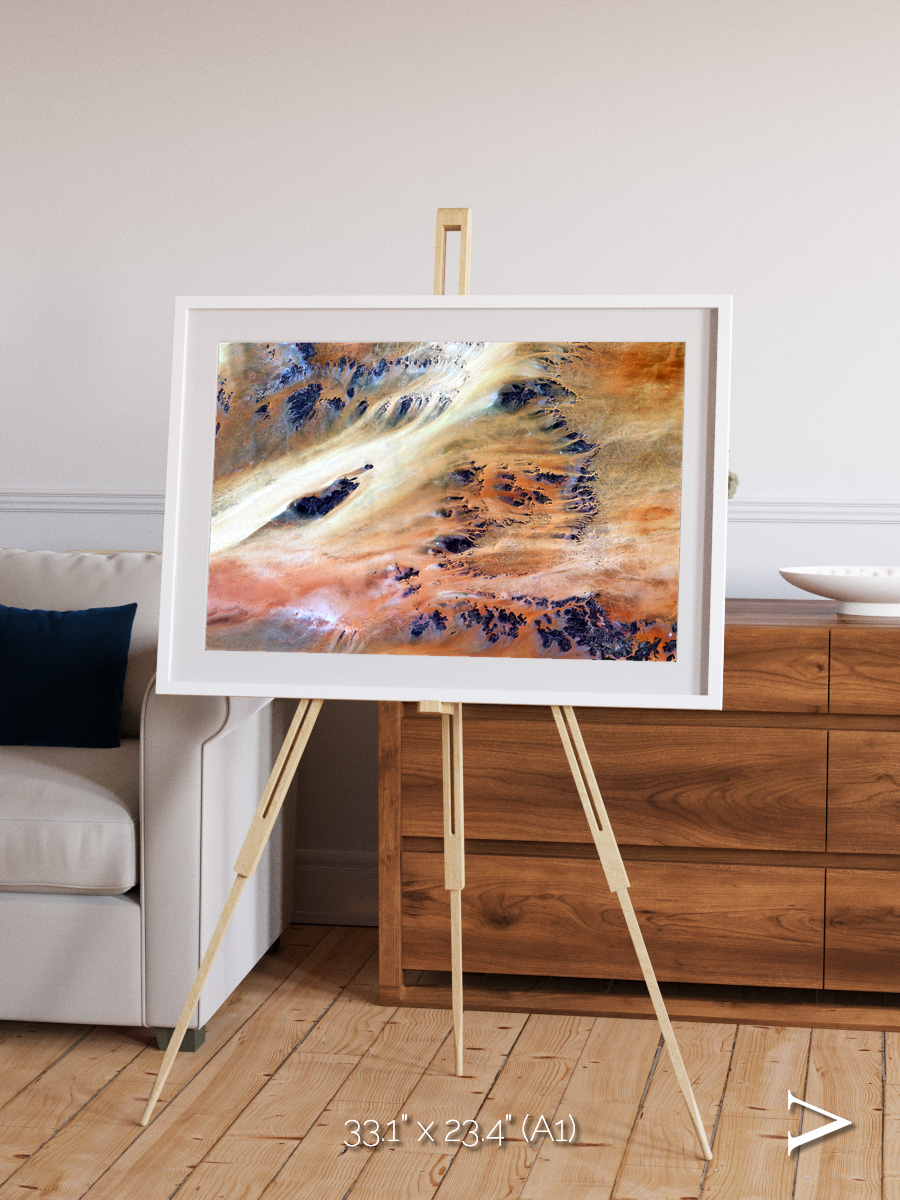 Shifting Dunes, Terkezi Oasis Framed & Mounted Print