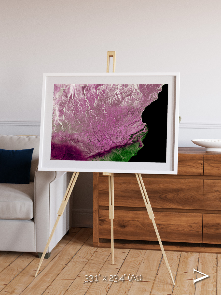 Monsoon Divide, Dhofar Framed & Mounted Print