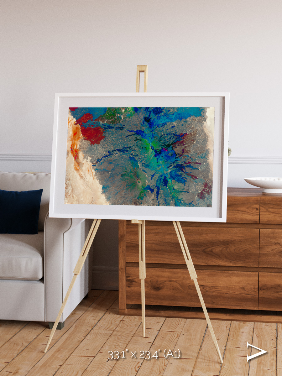 Rift and Fire, Ethiopia Framed & Mounted Print