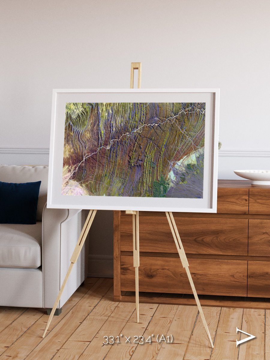 Shifting Dunes, Ugab River Framed & Mounted Print