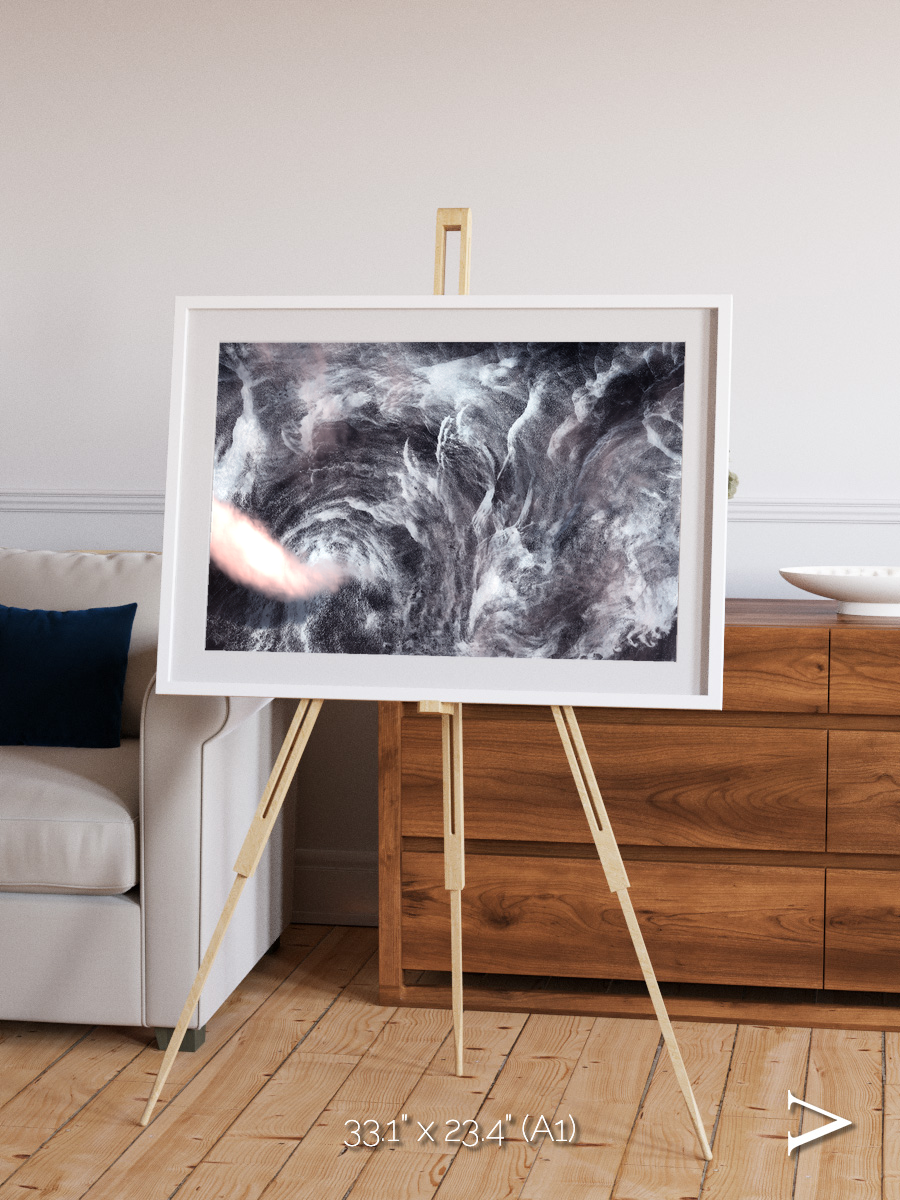 Wind Signatures, Whirlpool in the Air Framed & Mounted Print