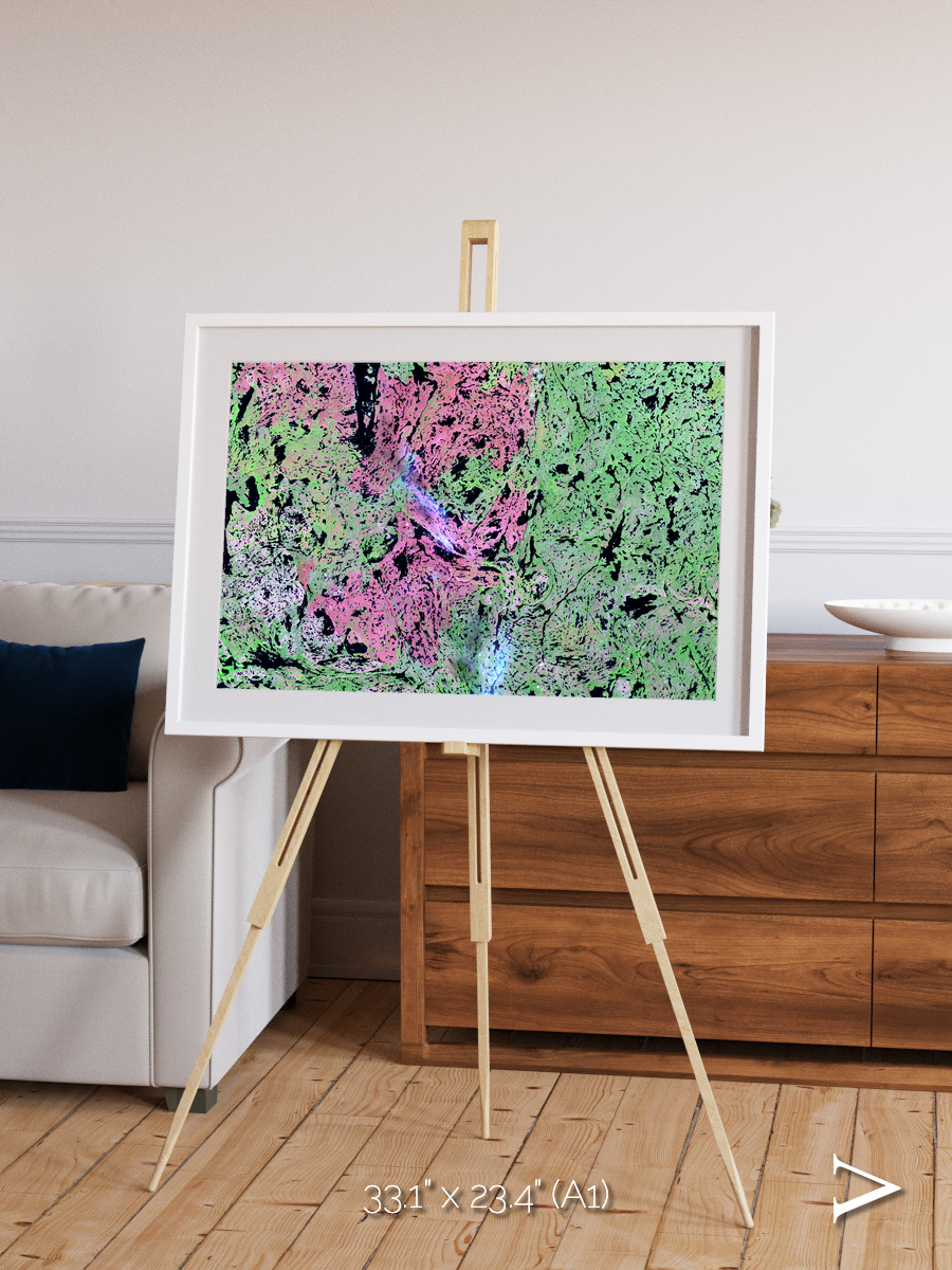 Ice River, Yellowknife Wetlands Framed & Mounted Print