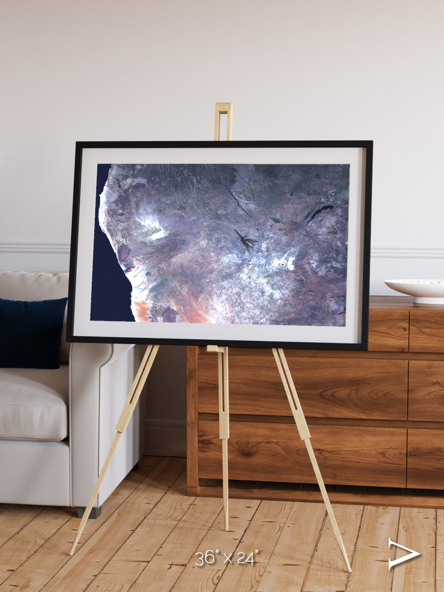 Sunlit Dunes, Africa Framed & Mounted Print