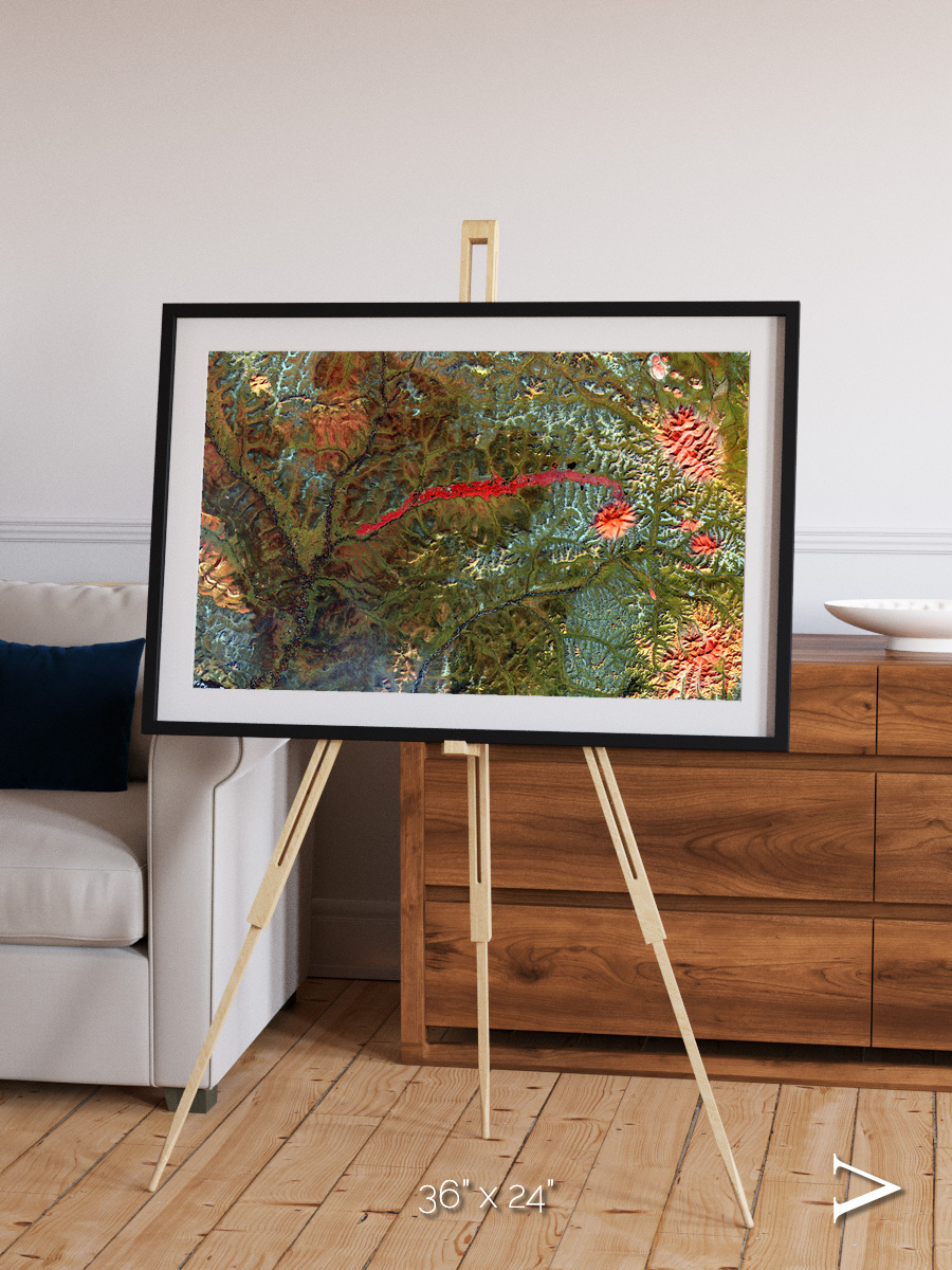 Ash and Stone, Anyuyskiy Volcano Framed & Mounted Print