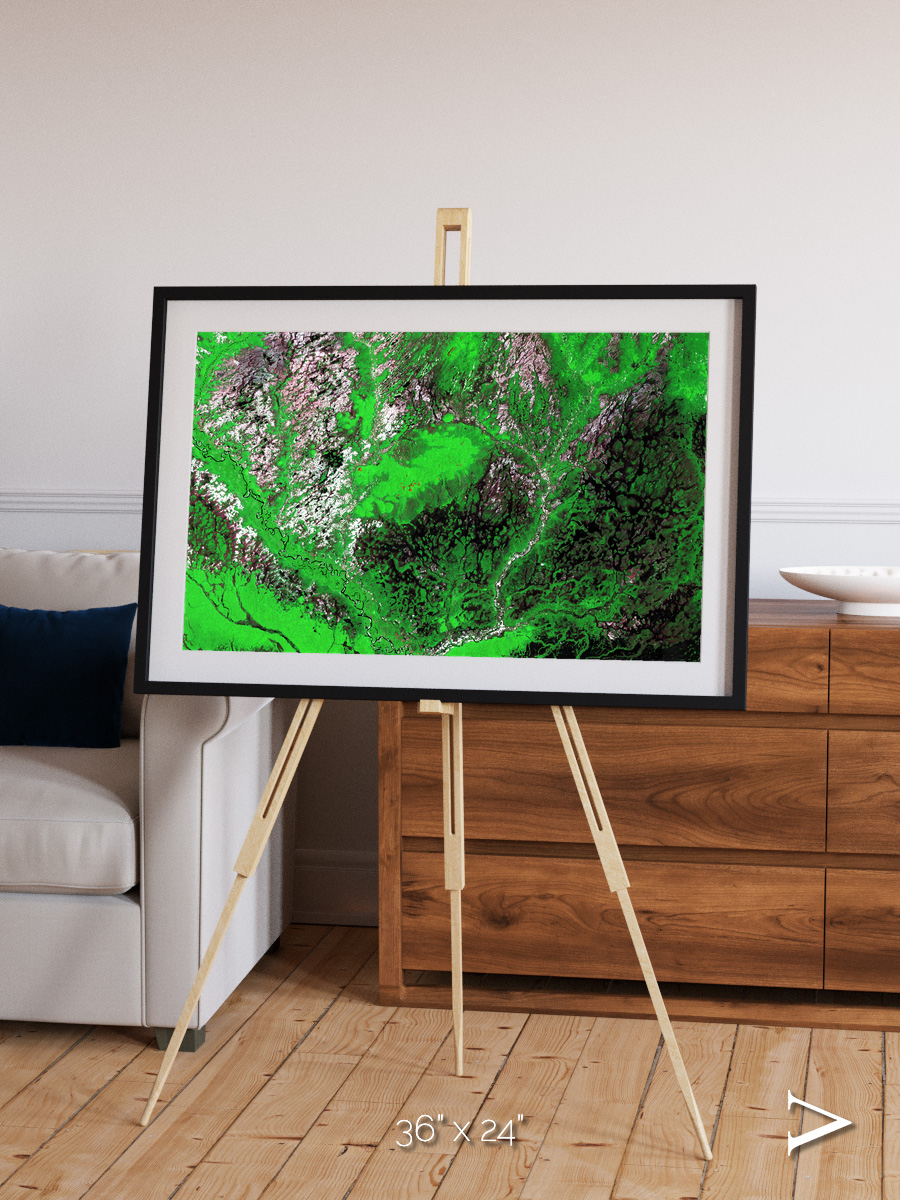 Ribbon River, Araca River Framed & Mounted Print