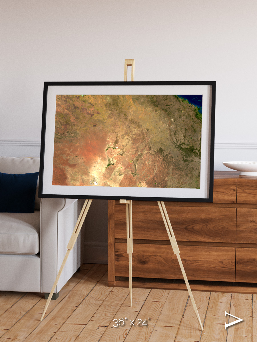Winding Waters, Australia Framed & Mounted Print