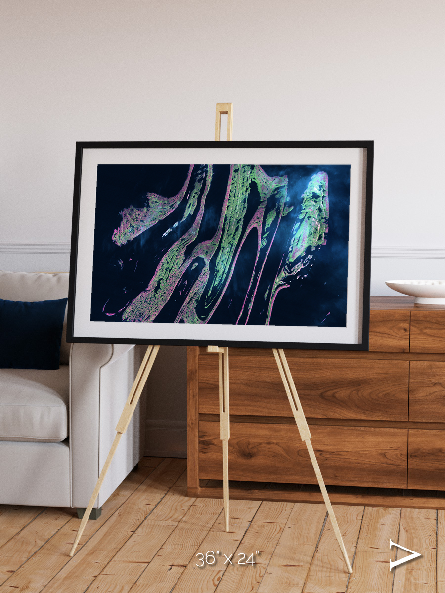 Painted Archipelago, Belcher Islands Framed & Mounted Print