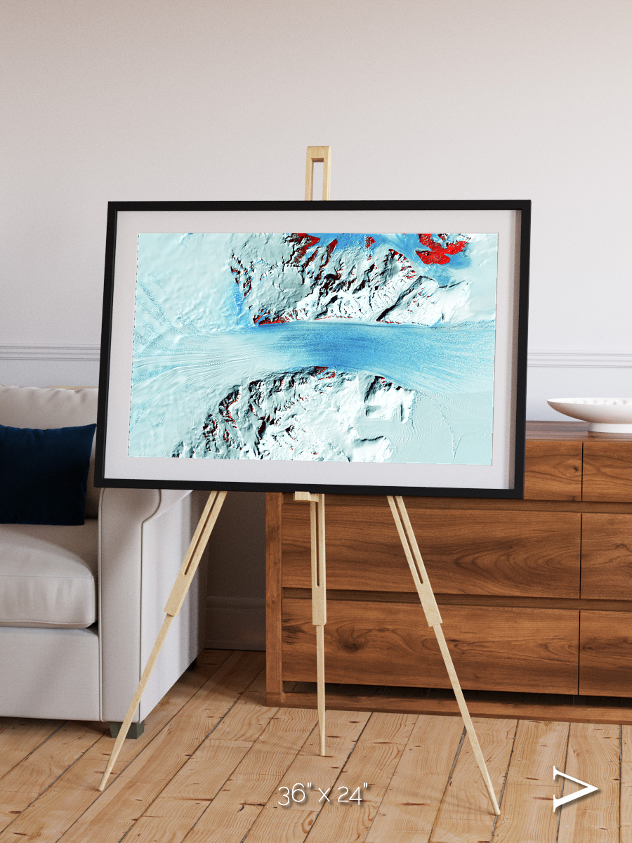 River of Ice, Byrd Glacier Framed & Mounted Print