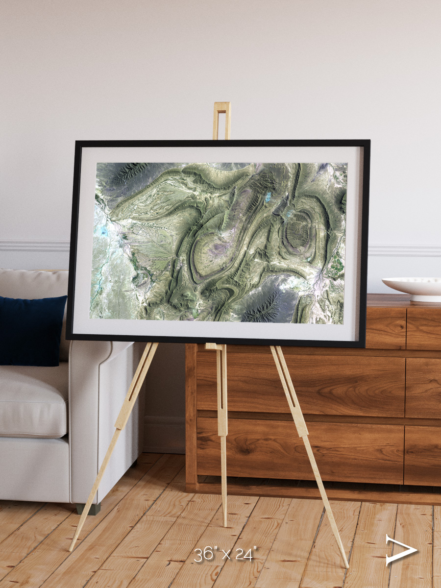 Rugged Relief, Coahuila Mexico Framed & Mounted Print