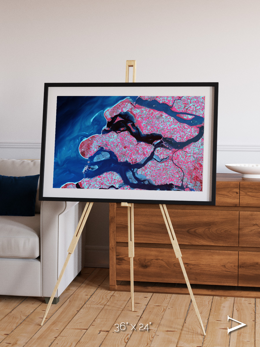 Windward Isles, Delta Region Netherlands Framed & Mounted Print