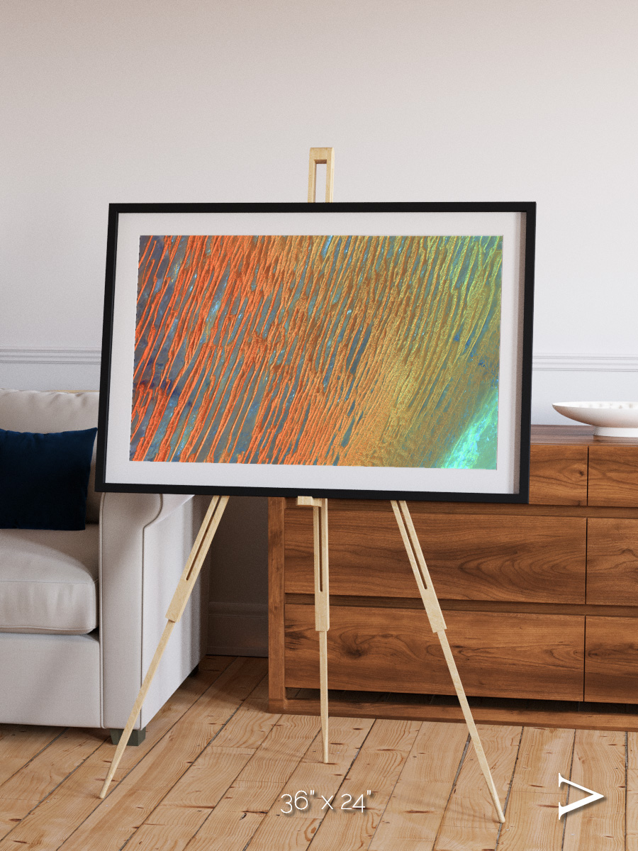 Windwritten Sands, Erg Chech Framed & Mounted Print