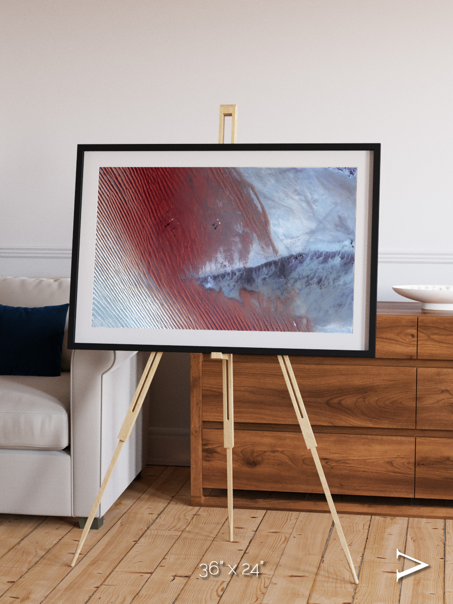 Wind Signatures, Empty Quarter Framed & Mounted Print