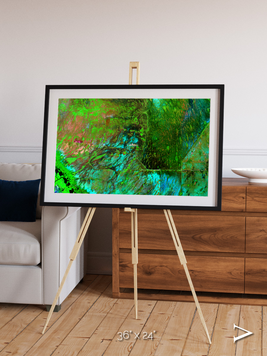 Linear Dunes, Florida Everglades Framed & Mounted Print