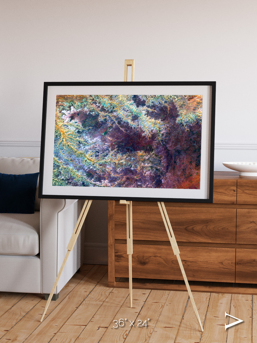 River and Plain, Ghadamis River Framed & Mounted Print