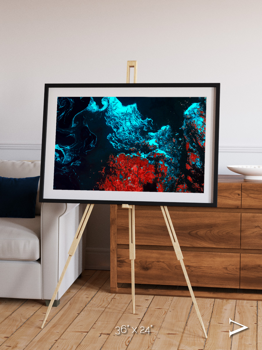 Island Sanctuary, Ghostly Grease Ice Framed & Mounted Print