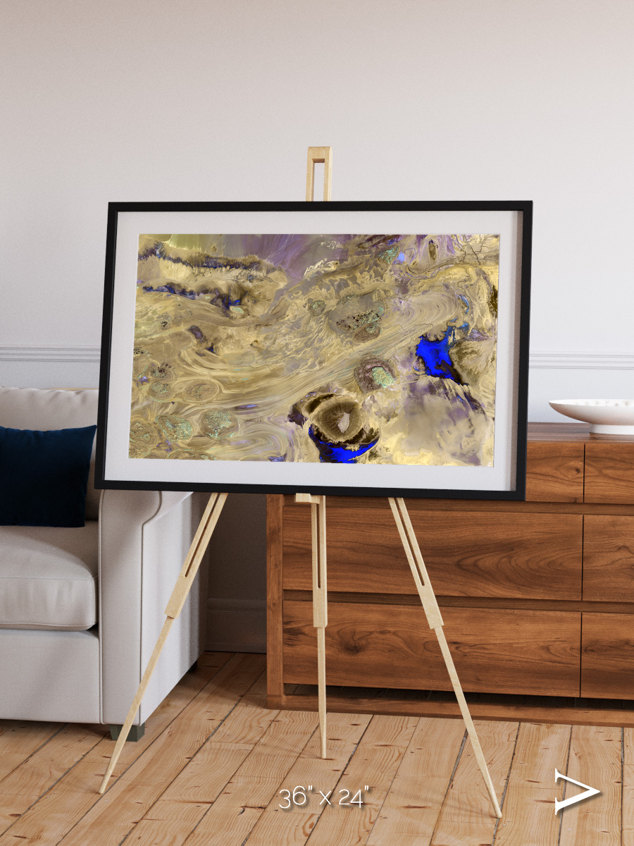 Salt Mirror, Great Salt Desert Framed & Mounted Print