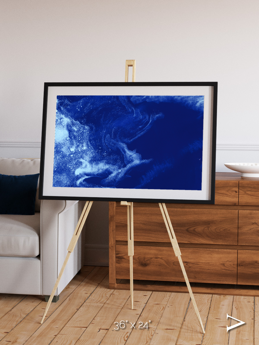 Wind Signatures, Ice Stars Framed & Mounted Print