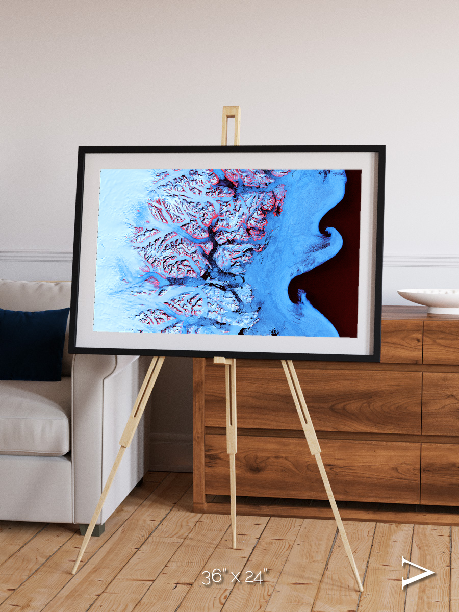 Polar Flow, Ice Waves Framed & Mounted Print