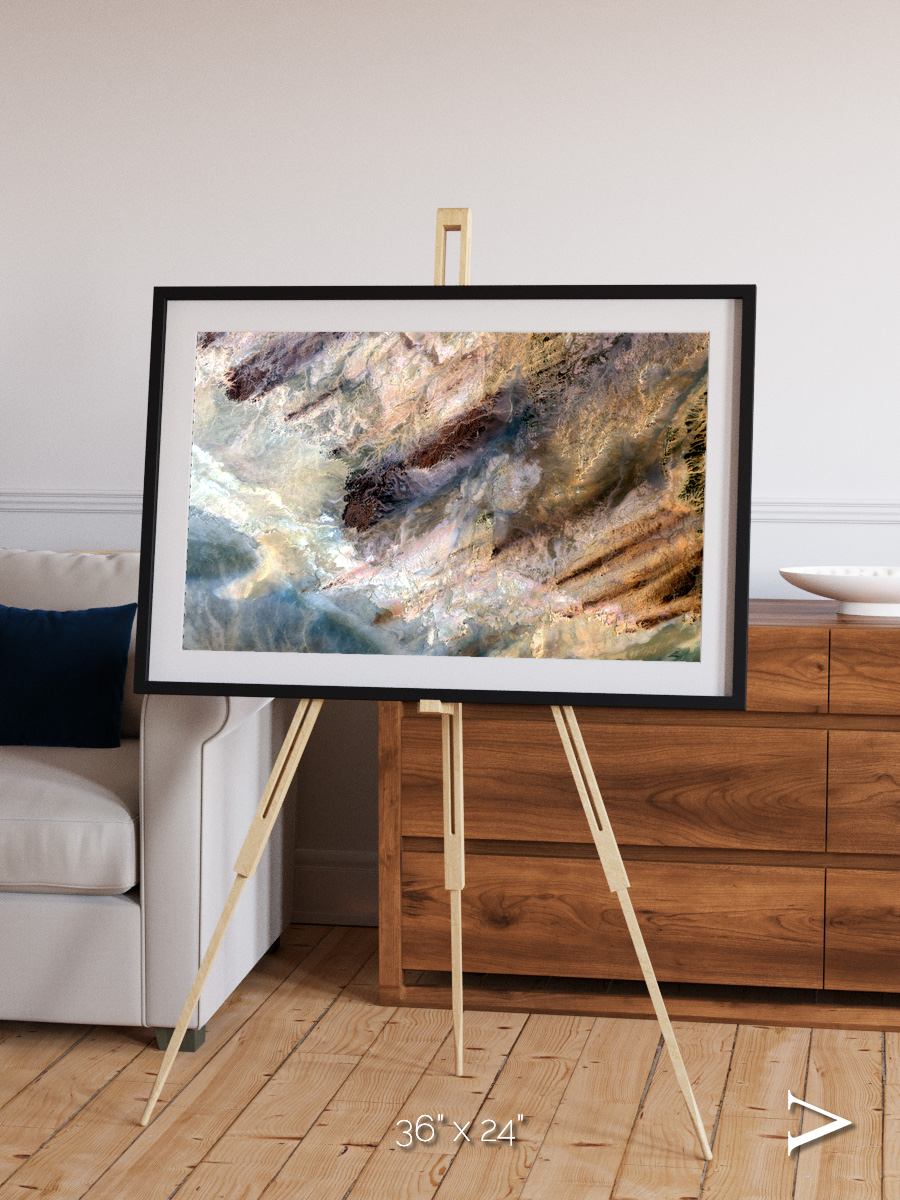 Lava Lines, Impact Framed & Mounted Print