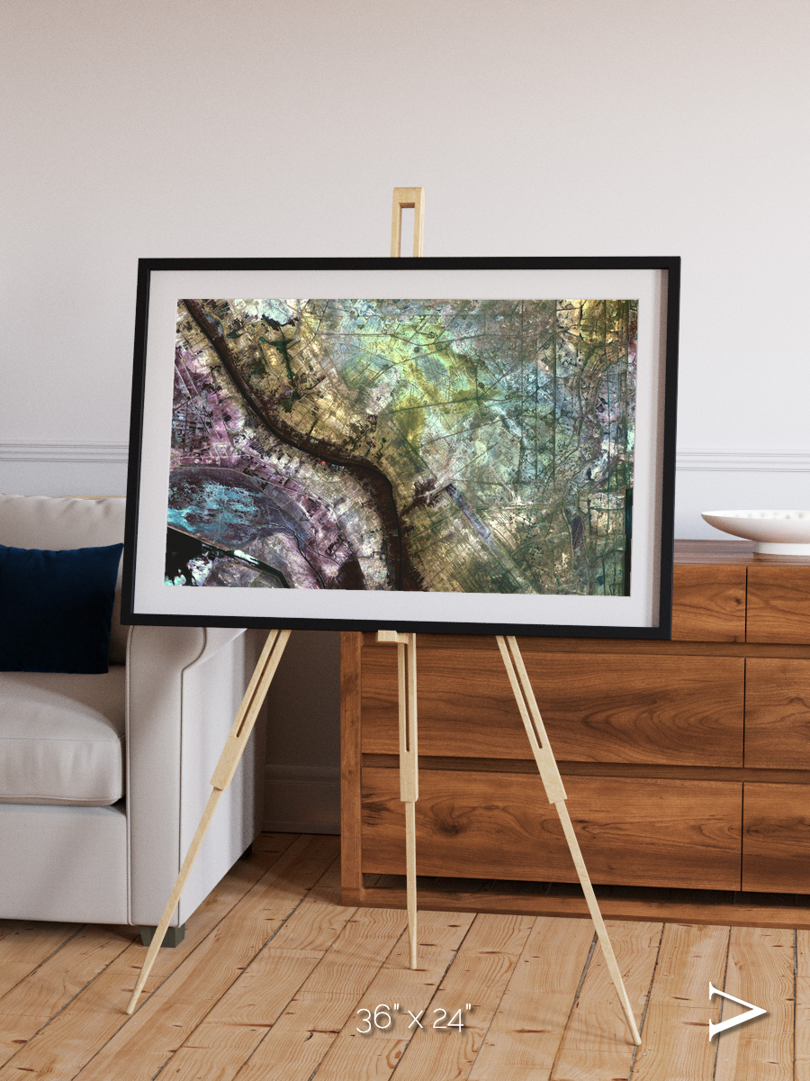 Floodplain Lines, Iraqi Emplacement Framed & Mounted Print
