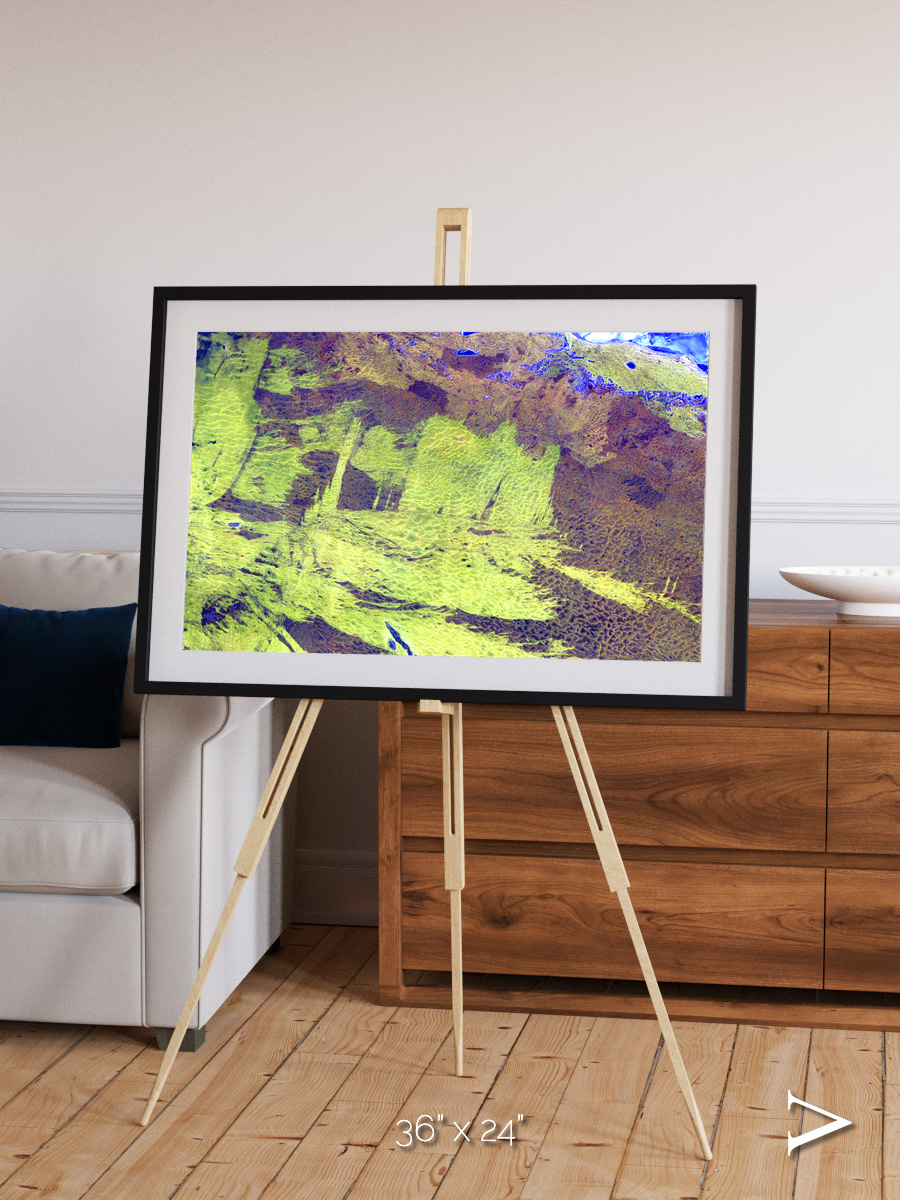 Lake Lines, Lake Amadeus Framed & Mounted Print