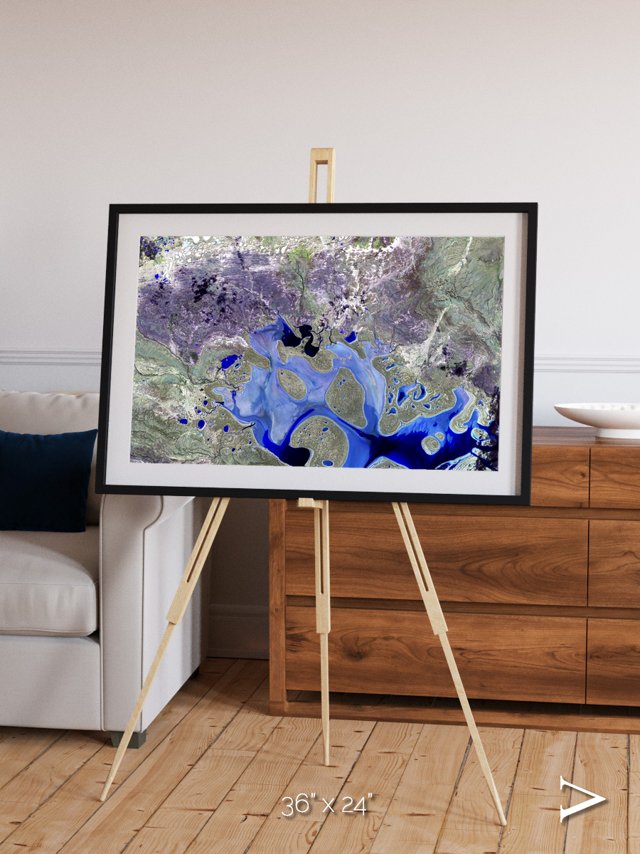 Lake Lines, Lake Carnegie Framed & Mounted Print