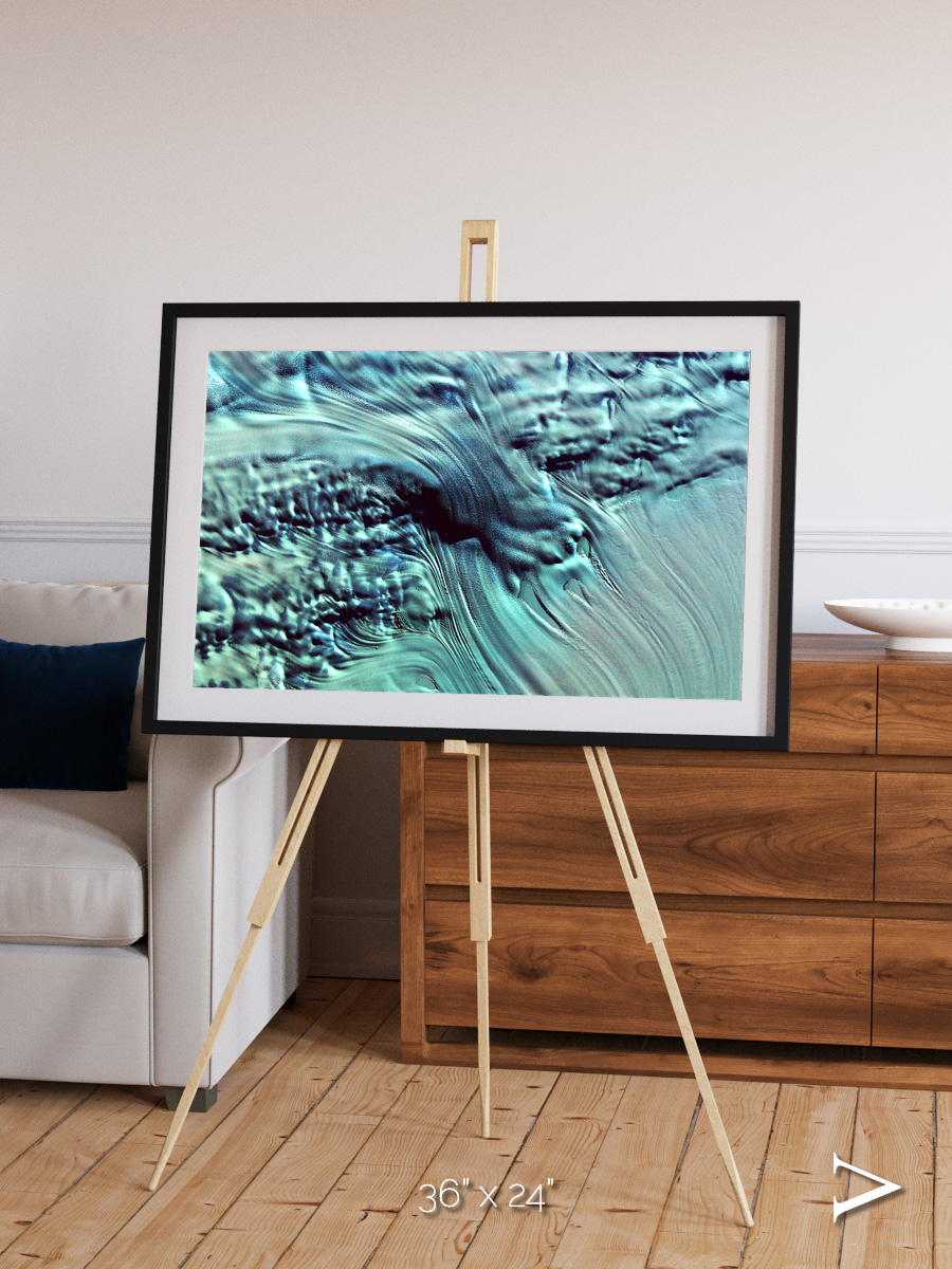 Ice River, Lambert Glacier Framed & Mounted Print