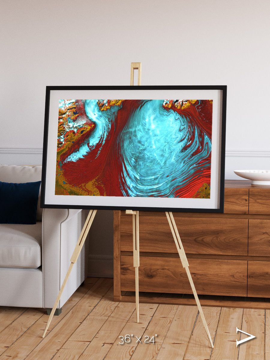 Glacial Passage, Malaspina Glacier Framed & Mounted Print