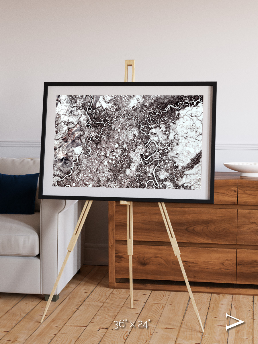 River Threads, Mayn River Framed & Mounted Print