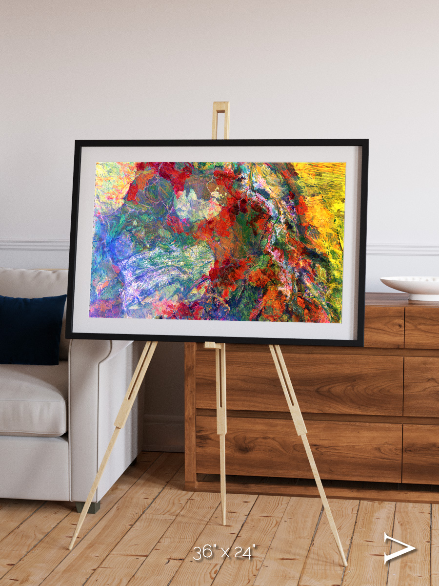 Melted Earth, Great Sandy Desert Framed & Mounted Print