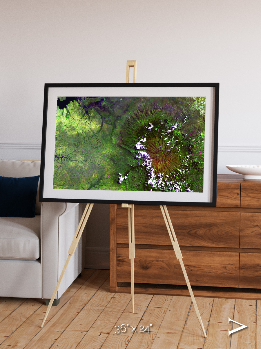 Vortex Trails, Mount Elgon Framed & Mounted Print