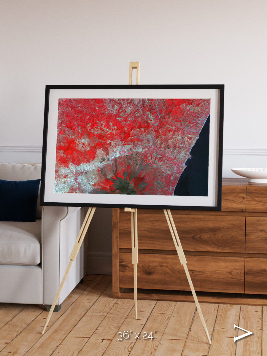 Painted Archipelago, Mt Etna Framed & Mounted Print