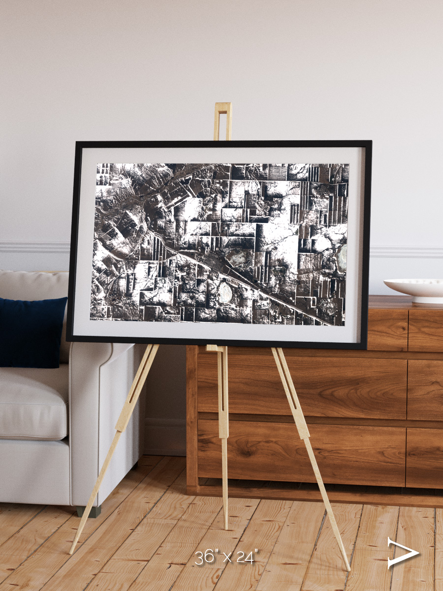 Fertile Threads, Northern Kazakhstan Framed & Mounted Print