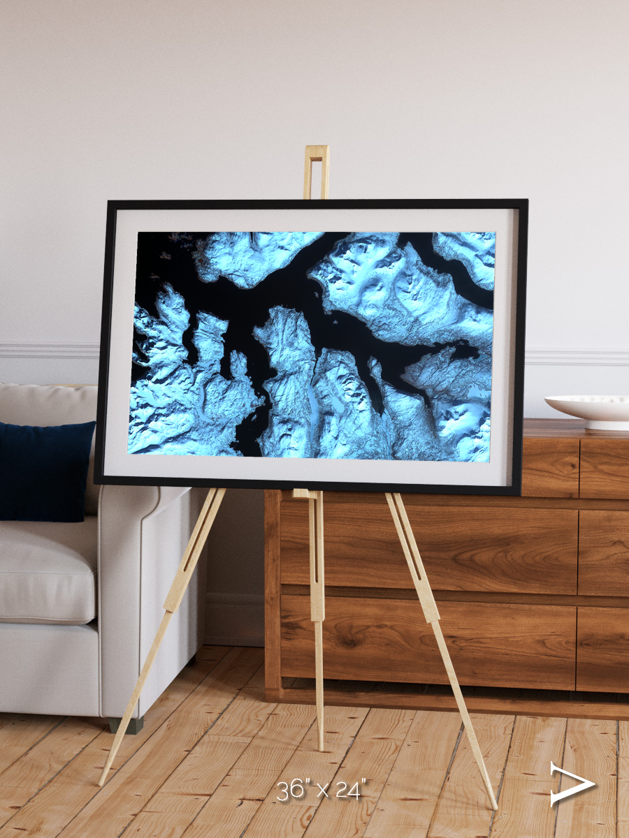 Glacial Passage, Northern Norway Framed & Mounted Print