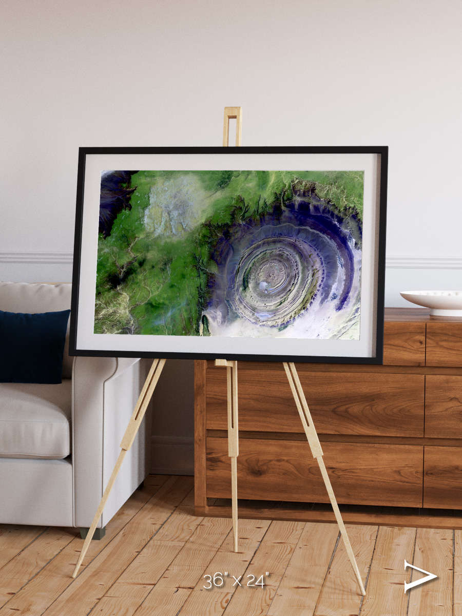 Dormant Giants, Richat Structure Framed & Mounted Print