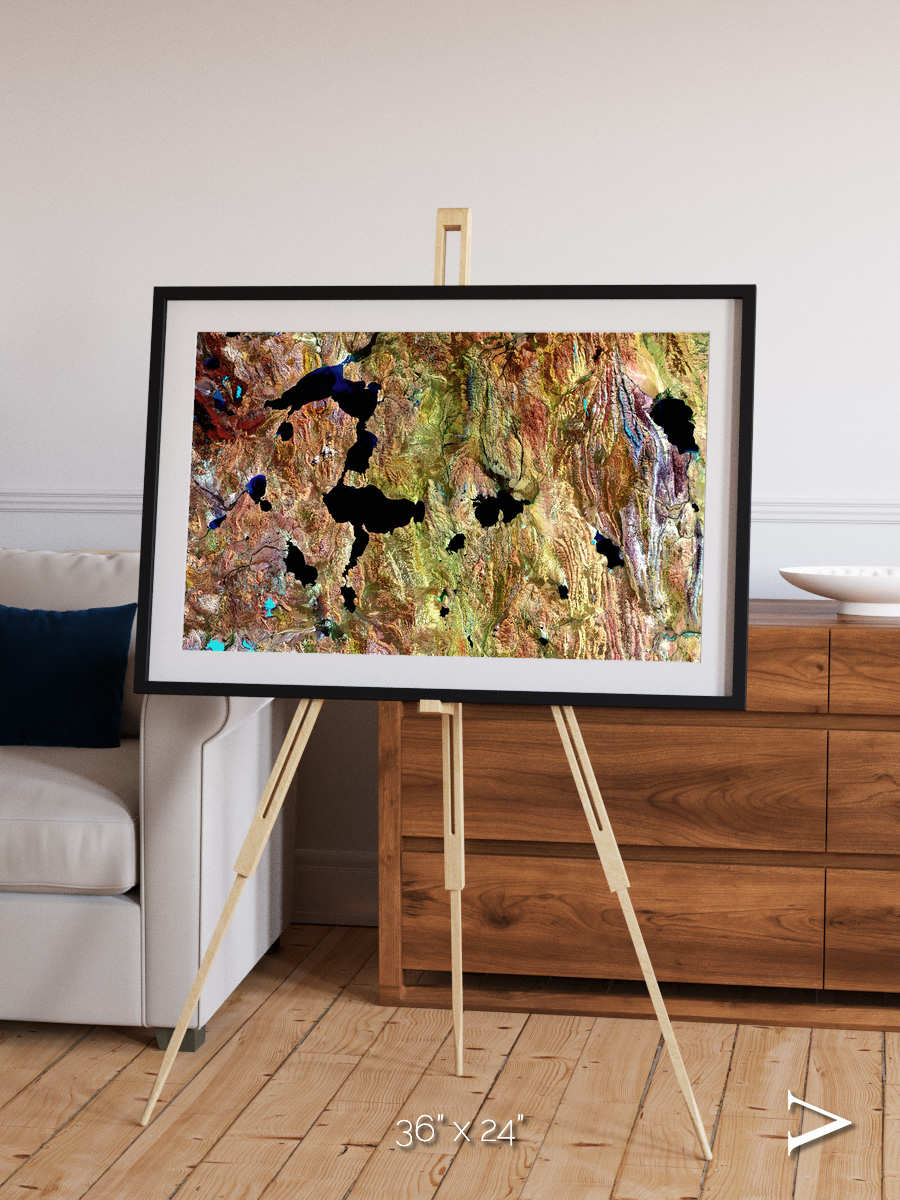 Above the Earth, Tibetan Plateau Framed & Mounted Print